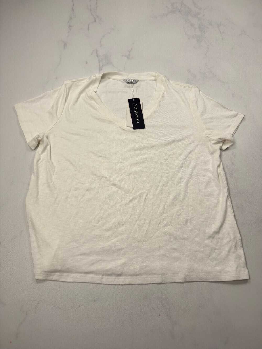 PrettyGarden T Shirt White 2010s Minimalist - Womens XXL NWT